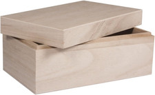 Wood Box  Natural Lid for