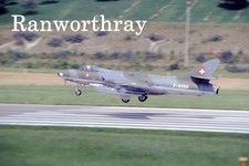 Orig Aircraft slide  J -4150 Hawker Hunter F58A Swiss A.F Dubendorf  1980 #2188
