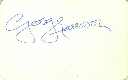 George harrison signed - harrison, index
