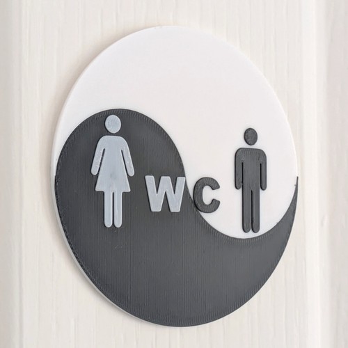 Male female toilet door sign - male,