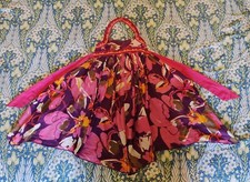 Monsoon Girls Halter Neck Handkerchief Beaded Dress Pockets Bows Floral 3 4 Y