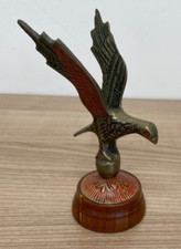Brass Bird Figurine On Wooden