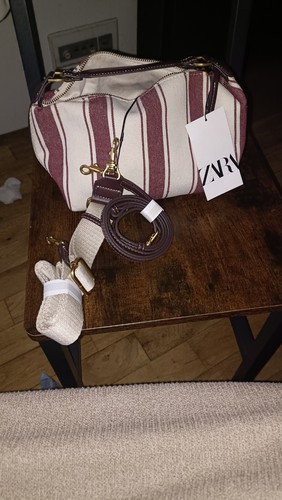 Zara burgundy and beige - and,