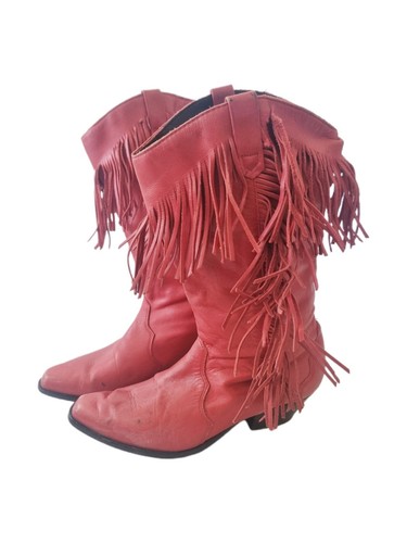 Vintage western fringe red - fringe,