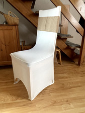 25 Rustic Vintage Hessian Sashes Burlap Chair Sash Bows for Wedding Party Décor