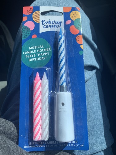 Musical birthday candle holder - birthday,