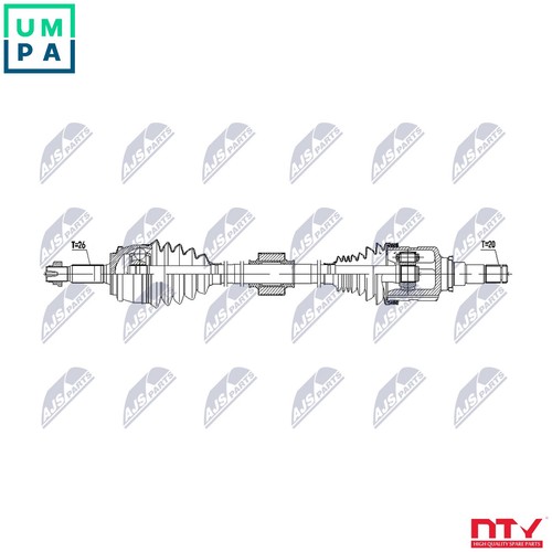 Drive shaft npw 250 - shaft, npw-ty-250