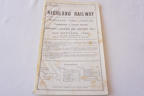 1922 highland railway working - highland,