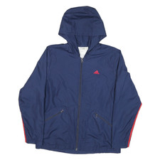ADIDAS Mens Blue & Red Hooded