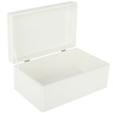 Wooden Storage Box with Hinged Lid | 10 Colours | 3 Sizes | Natural Wood