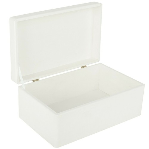 Wooden storage box - with, hinged