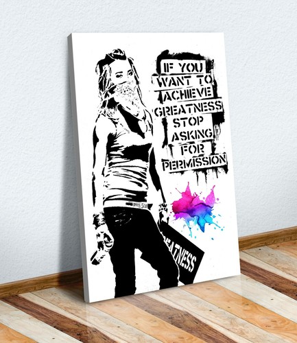 Banksy style canvas street - banksy,