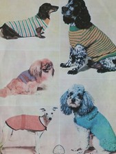 DK & 4PLY KNITTING PATTERN - DOG COAT - DACHSHUND GREYHOUND SPANIEL POODLE (122)