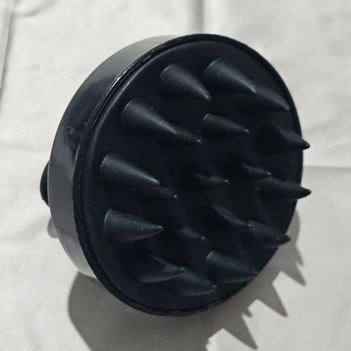 Black round plastic - round, scalp