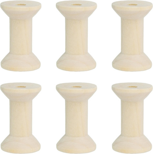 Wooden empty spools unfinished - wooden,