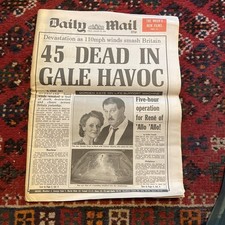 Daily Mail Jan 26 1990. Storm And Operation For Gordon Kay