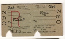 Railway ticket BR(H) Plean