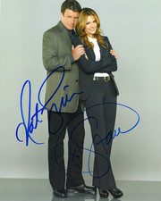 STANA KATIC & NATHAN FILLION SIGNED REPRINT CASTLE ACTORS AUTOGRAPH 8"x10" Photo