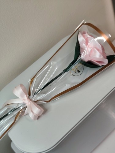 Handmade satin ribbon rose - satin,