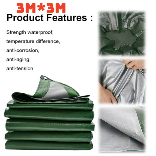 Green waterproof tarp - green,