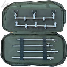 Buzz Bars Bank Sticks U Rests 3 Rod Goal Post Set Up in Buzzer Carry Bag Pouch 