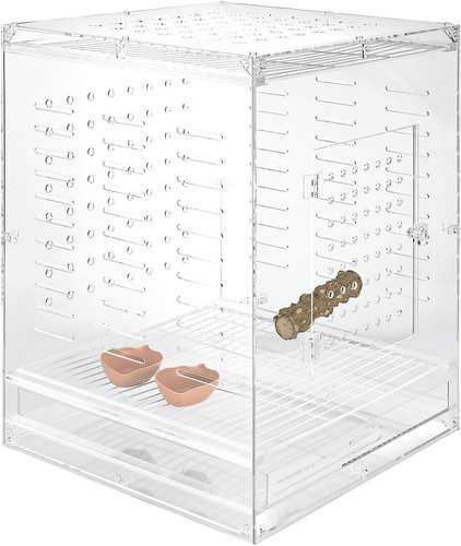 Clear acrylic bird cage for - clear,