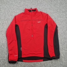 Rab Jacket Mens Small Red Vapour Rise Pertex Quarter Zip Pullover Walking Hiking