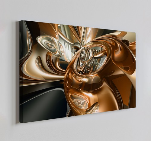 Abstract chrome gold - chrome, swirl