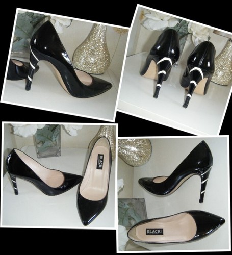 Black white leather inch - leather,