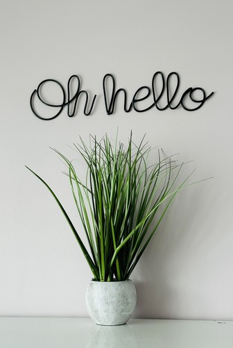 Hello wire word sign - oh,
