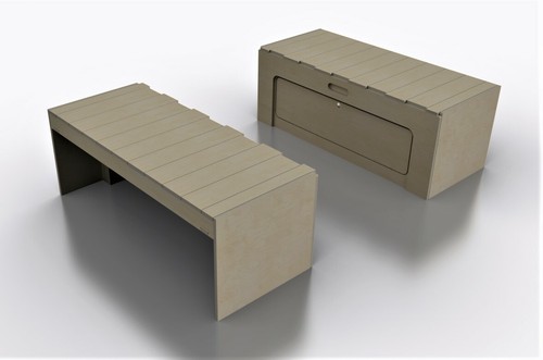 Twin sliding camper van bed - sliding,