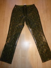 ladies ASOS ANIMAL PRINT PVC FAUX LEATHER JEANS UK SIZE 10 - 31" LEG NEW+TAGS