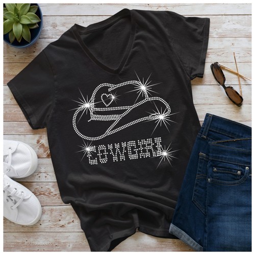 Neck cowgirl hat rhinestone - neck,