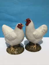 Wyandotte Cockerel & Hen - Pair Of Figures - Quail Ceramics