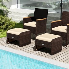 2PCS Outdoor Patio PE Wicker