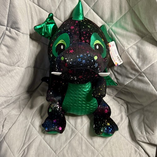 Sparkly stars black dragon - sparkly,