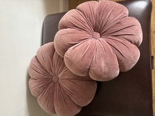 Malini Round Fleur Rose Pink Cushions - 40 x 40 cm - 100% Cotton  Used 