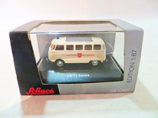 SCHUCO 'VW T1 SAMBA BUS, MALTESER HILFSDIENST AMBULANCE' EDITION 1:87. MIB/BOXED