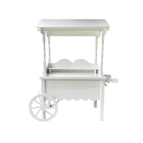Traditional white candy cart - traditional,