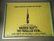 THE PARALLAX VIEW ORIGINAL UK QUAD VINTAGE MOVIE FILM POSTER 1975 WARREN BEATTY