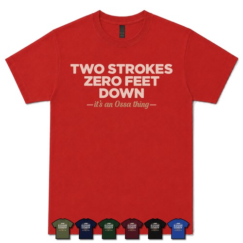 Two strokes zero feet - zero, down