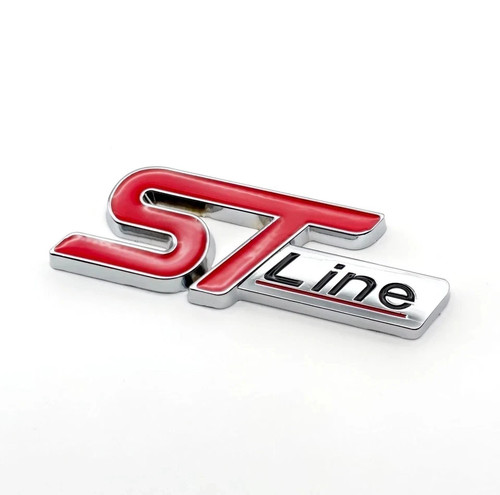 Silver red line metal - red,