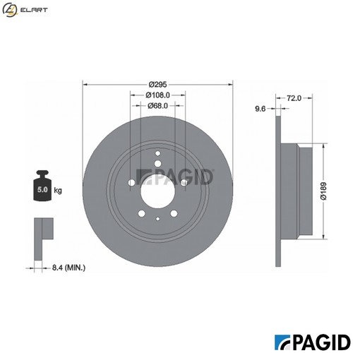 Brake disc 54009nc for - 2x,