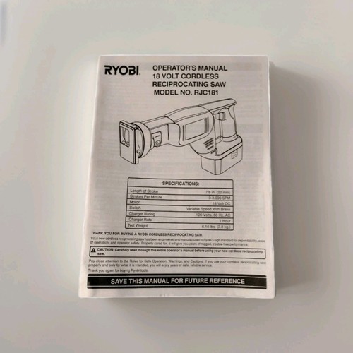 Ryobi operators manual volt - ryobi,
