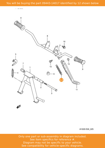 Suzuki spring 09443 - 09443-14017, oem