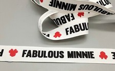 Remnants of Ribbon Trim -Fabulous Minnie Mouse -Crafts Cakes Hair 1.65m x 20mm