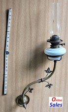 Vintage Brass Oil Lamp Wall