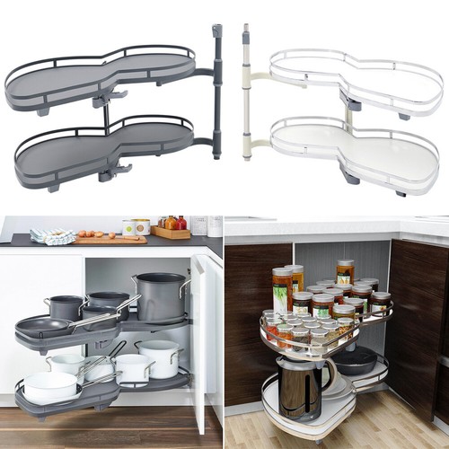 Corner space pull out carousel - space,