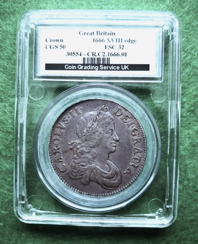 1666 crown charles xviii - 1666,