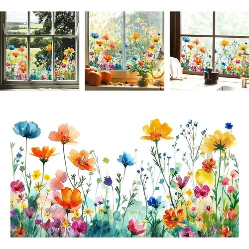 Colorful floral bouquet window - colorful,
